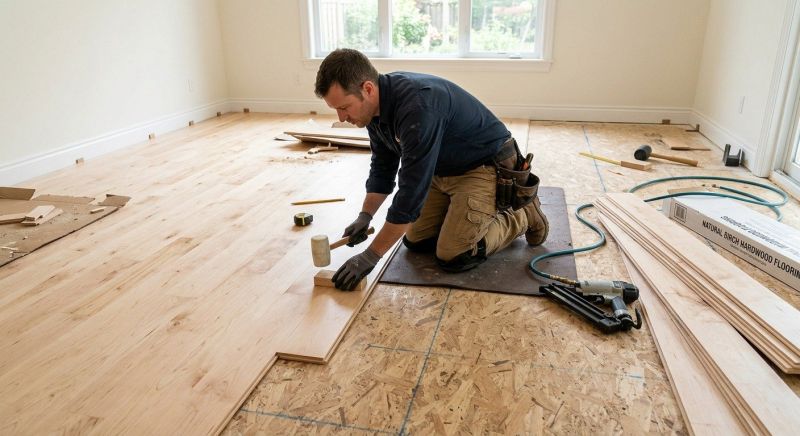 Birch Floor Installation in Buda, TX