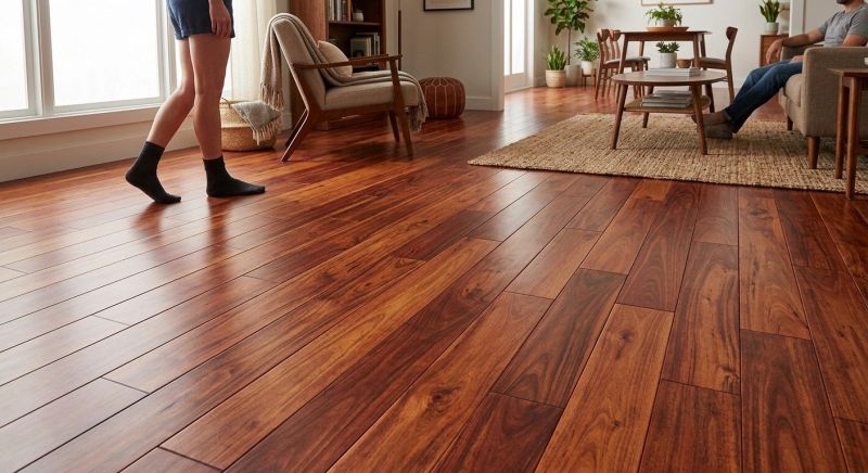 Cherry Floor Installation in Cedar Creek, TX