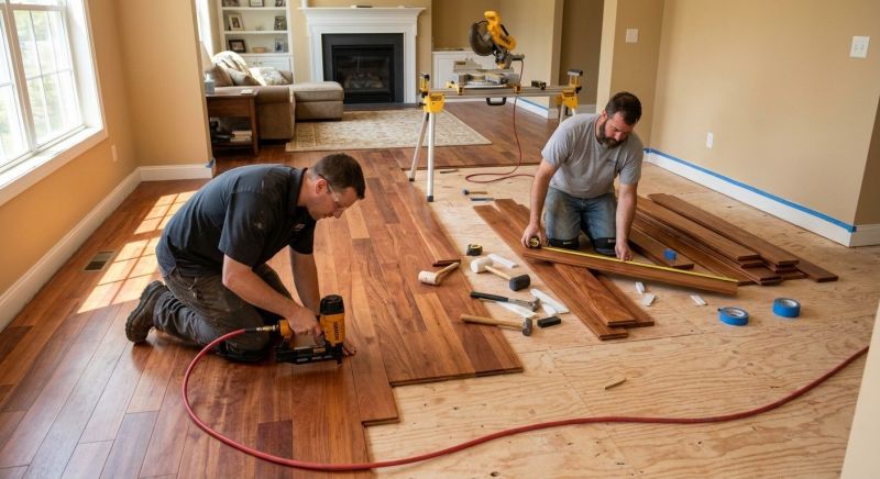 Cherry Floor Installation in Manchaca, TX