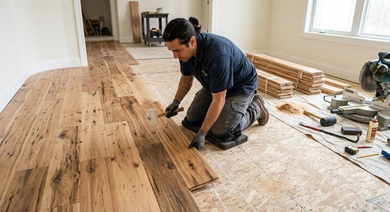 Hickory Floor Installation in Buda, TX