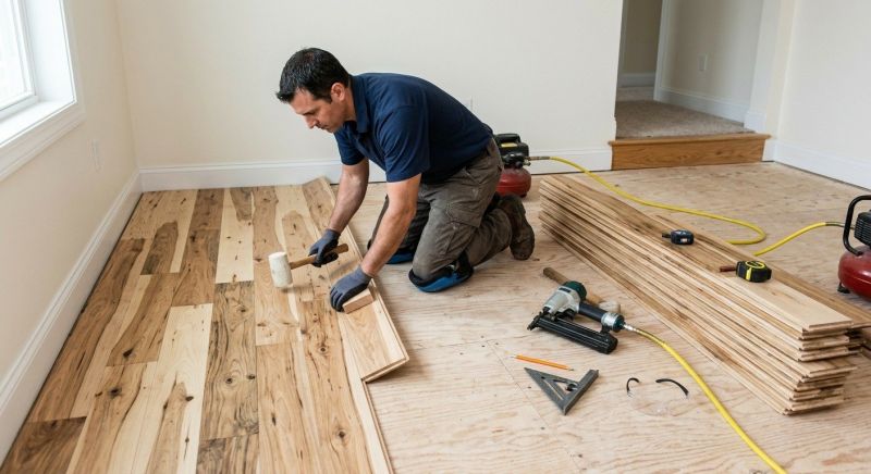 Hickory Floor Installation in Buda, TX
