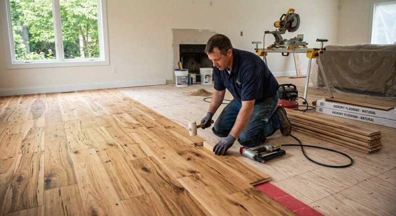 Hickory Floor Installation in Buda, TX