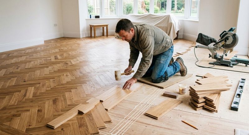Hickory Floor Installation in Buda, TX