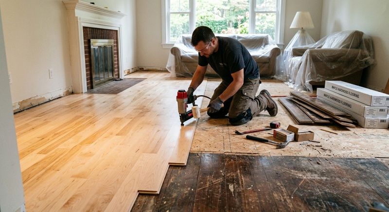 Maple Flooring Installation in Lockhart, TX