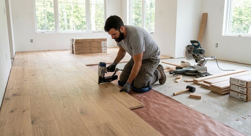 Oak Floor Installation in Manor, TX