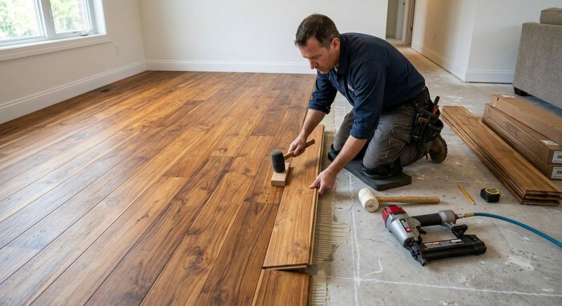Teak Flooring Installation in Buda, TX