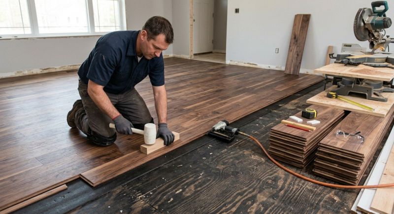 Walnut Flooring Installation in Buda, TX