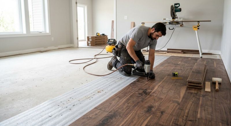 Walnut Flooring Installation in Buda, TX