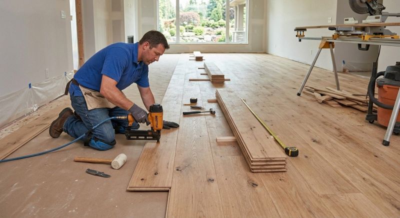 Wide Plank Floor Installation in Buda, TX